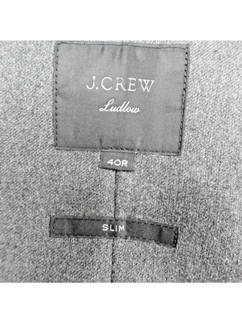 J.Crew Jacket 40R Gray Moon Fabric Unlined Unstructured Slim